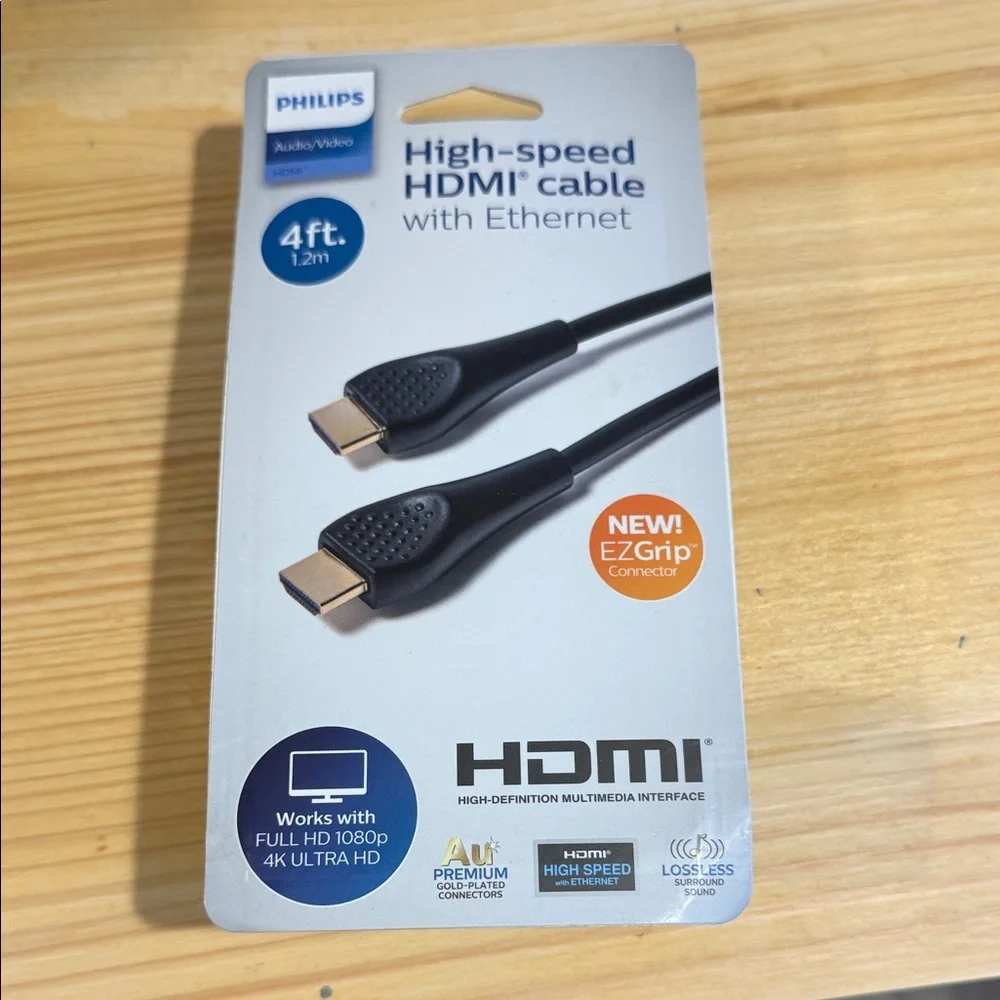 Philips Black High-Speed HDMI Cable with EZGrip Connectors